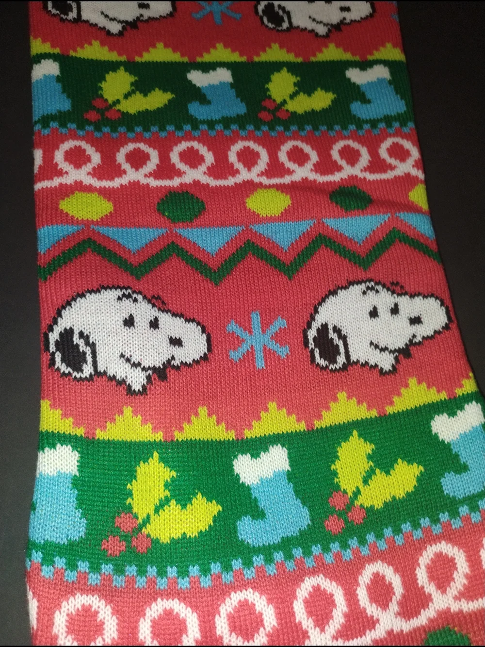 Peanuts Snoopy 20 in Knit Christmas Stocking by Ruz